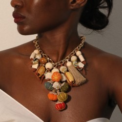 creative Halloween tassel necklace  fashion exaggerating lady clavicle chain
