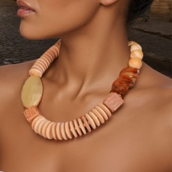 original handmade beads Coir necklace  fashion brief clavicle chain