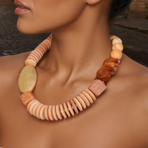 original handmade beads Coir necklace  fashion brief clavicle chain