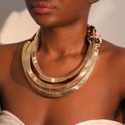 original multilayer leopard necklace  occidental style fashion temperament Met..