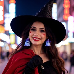 occidental style Halloween personality creative samll Acrylic black color