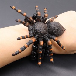 occidental style  Halloween exaggerating big spider elasticity bracelet person..