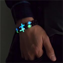 summer night-luminous retro bracelet  multicolor cross Beads bracelet