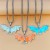 occidental style Halloween black bat shirt pendant  head day necklace