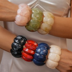 occidental style Acrylic square splice bracelet personality exaggerating high ..