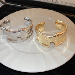 high Metal width Irregular opening bangle occidental style fashion temperament..