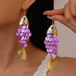occidental style Shells samll personality creative unique earrings temperament..