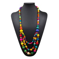 Bohemia beach wind color Coir multilayer sweater chain lady necklace collocati..