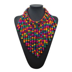 Bohemia multilayer color necklace  ethnic style exaggerating woman long style ..