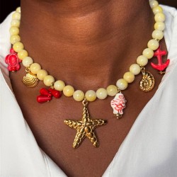 natural necklace Shells beads samll high lady clavicle chain