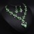 occidental style exaggerating fashion all-Purpose drop gem necklace earrings set woman bride banquet