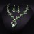 occidental style exaggerating fashion all-Purpose drop gem necklace earrings set woman bride banquet