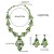 occidental style exaggerating fashion all-Purpose drop gem necklace earrings set woman bride banquet