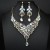occidental style exaggerating crystal gem necklace earrings set bride banquet woman occidental style exaggerating crystal gem necklace earrings set bride banquet woman