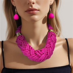 weave three beads beads multilayer exaggerating retro ethnic style Bohemia nec..
