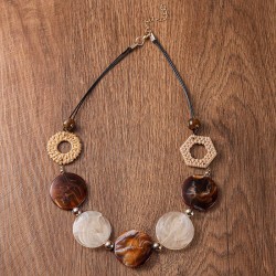 imitate Acrylic retro necklace woman creative color
