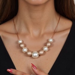 fashion color Pearl necklace woman occidental style wind short style clavicle ..