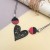 fashion temperamentPU leather heart-shaped pendant necklace  woman clavicle chain brief personality