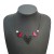 fashion temperamentPU leather heart-shaped pendant necklace  woman clavicle chain brief personality