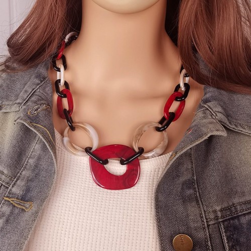 fashionO samll necklace woman handmade production Acrylic occidental style fashion