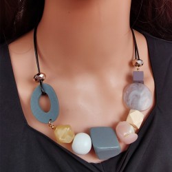 retro geometry pendant handmade production necklace women occidental style new