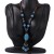 W ethnic style ceramic long necklace woman wind hanging ornaments Chinese style sweater chain