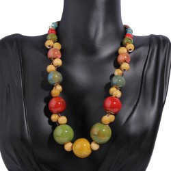 W creative retro ethnic style handmade weave clavicle chain all-Purpose cerami..