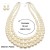 occidental style  Pearl fashion exaggerating lady Pearl clavicle multilayer necklace