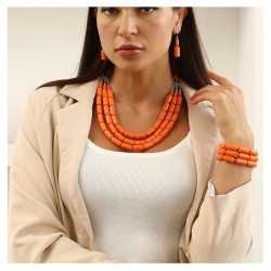 occidental style  beads three multilayer necklace setbead necklace