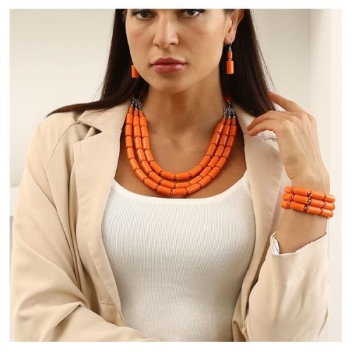 occidental style  beads three multilayer necklace setbead necklace