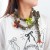 occidental style exaggerating handmade weave resin multilayer big flowers necklace woman summer beach style