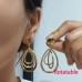 environmental] occidental style wind drop pendant Ear clip woman fashion creative earrings