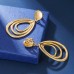environmental] occidental style wind drop pendant Ear clip woman fashion creative earrings