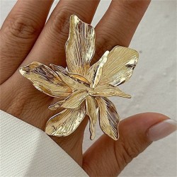 occidental style personality flower three-dimensional flowers opening ring  ex..