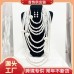 occidental style fashion high Pearl necklace temperament exaggerating long style sweater chain chain set