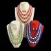 occidental style fashion temperament elegant multilayer imitate Pearl woman necklace fashion high set