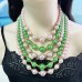 occidental style fashion temperament elegant multilayer imitate Pearl woman necklace fashion high set