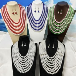 new exaggerating fashion multilayer luxurious atmospheric all-Purpose Pearl ne..