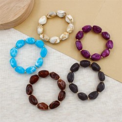 occidental style Acrylic Irregular Round bracelet personality exaggerating sam..