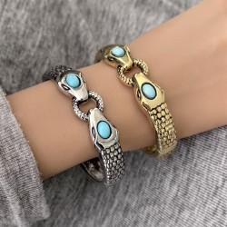 samll all-Purpose retro snake head personality opening fashion bangle