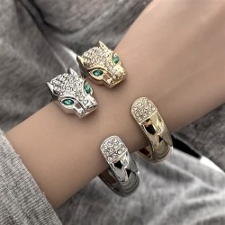 fashion Alloy personality zircon leopard bangle woman fashion