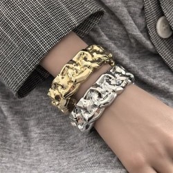 wave square width surface bangle exaggerating color woman occidental style fas..