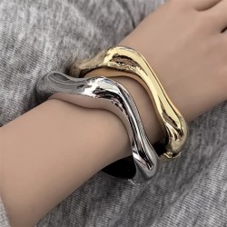 occidental style surface bangle Irregular wave opening