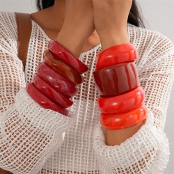 occidental style personality resin Irregular Round bangle fashionins high