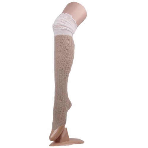 long tube sock  double color splice socks  lady hollow lace Knees  occidental style