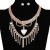 occidental style necklace Alloy tassel embed gem clavicle chain  bride set