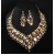 occidental style luxurious  super crystal glass gem necklace earrings set exaggerating