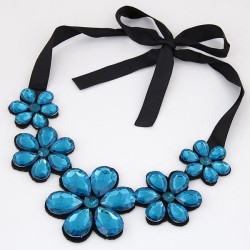 occidental style trend  all-Purpose Ladies temperament gem flowers gem tempera..