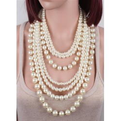 occidental style pure handmade Pearl fashion exaggerating lady beads clavicle ..