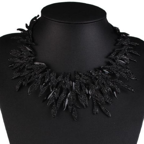 occidental style exaggerating  fashion black fashion short style sweater chain  personality lady